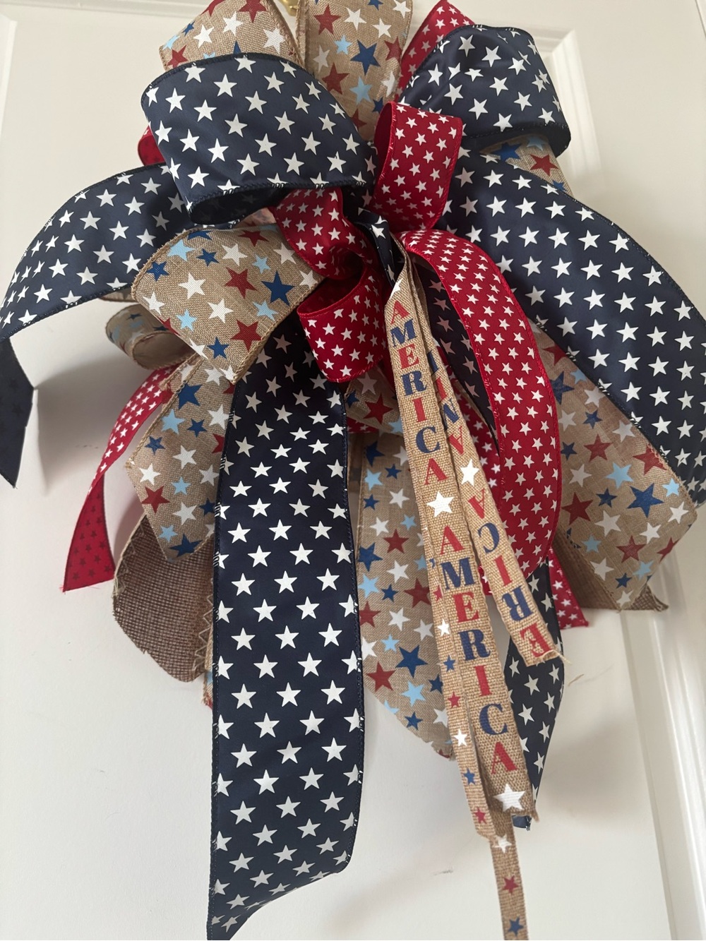 XLLarge Patriotic Americana Bow 4th July 250th Wreath DIY Custom Final Sale